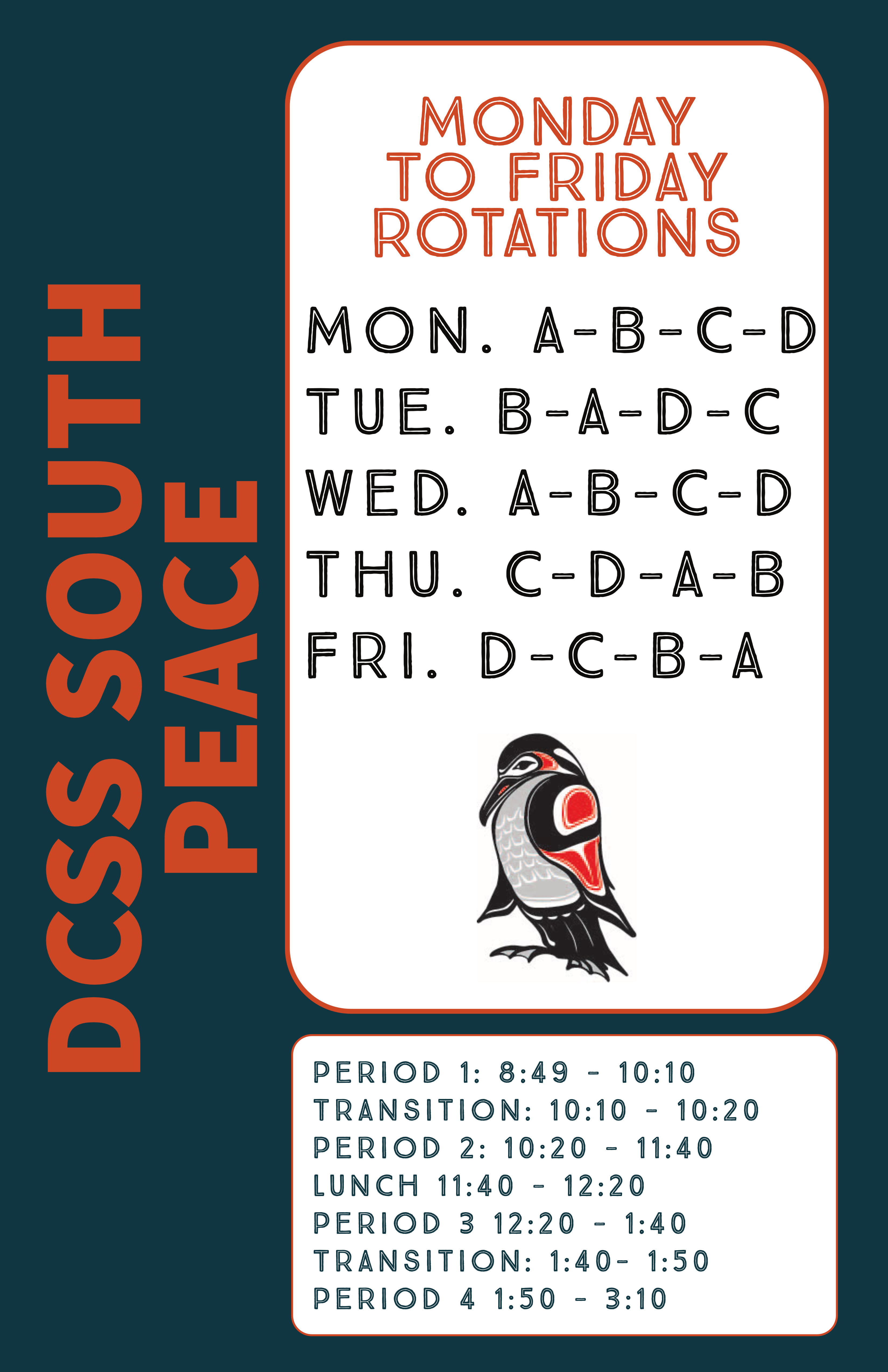 DCSS South Peace Class Rotation & Schedule 