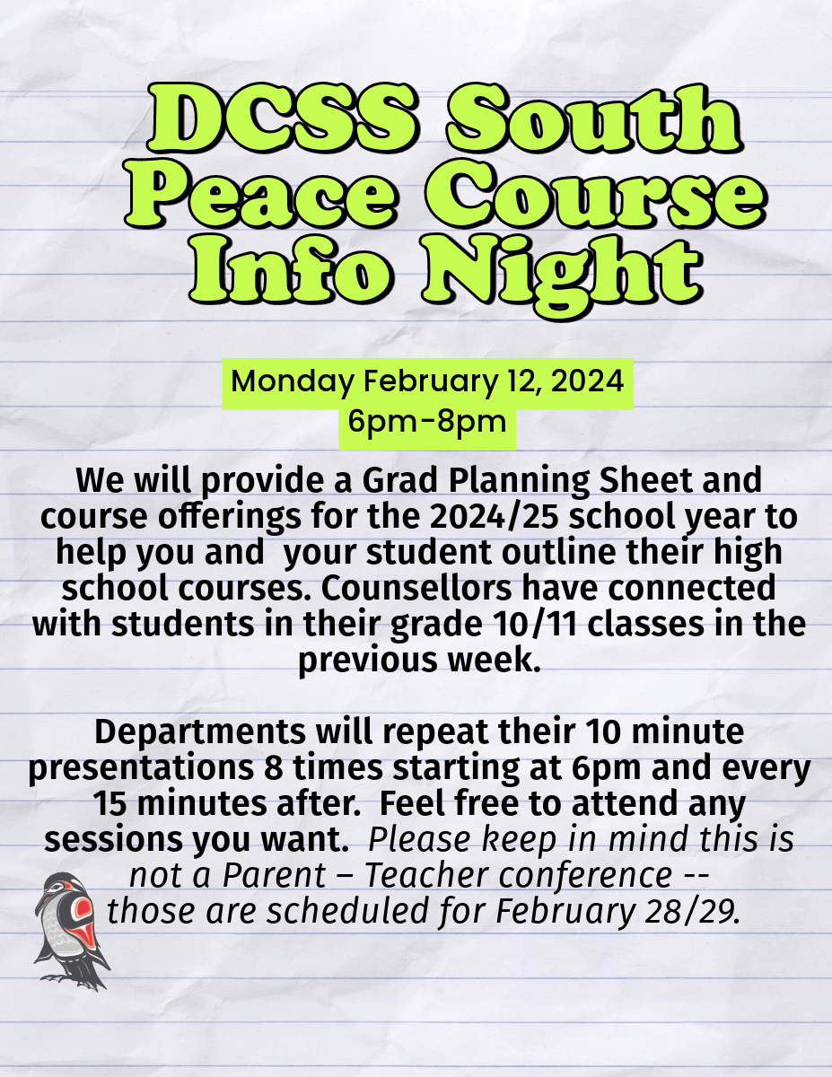 Parent/Guardian Course Info Night Feb. 12/24