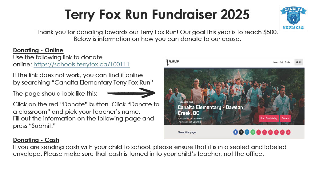 2025 Terry Fox Fundraiser Poster