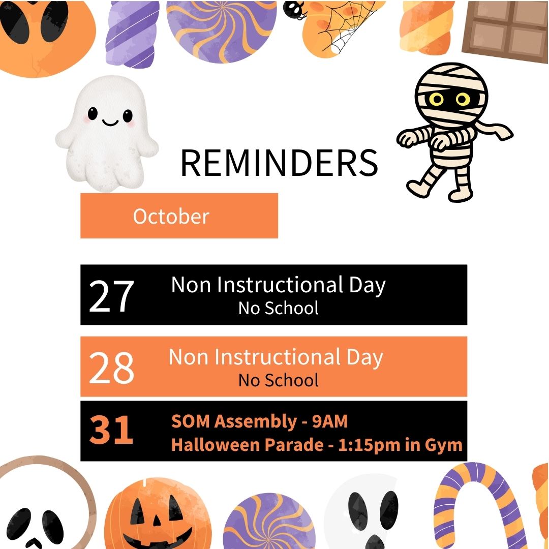 October Reminders