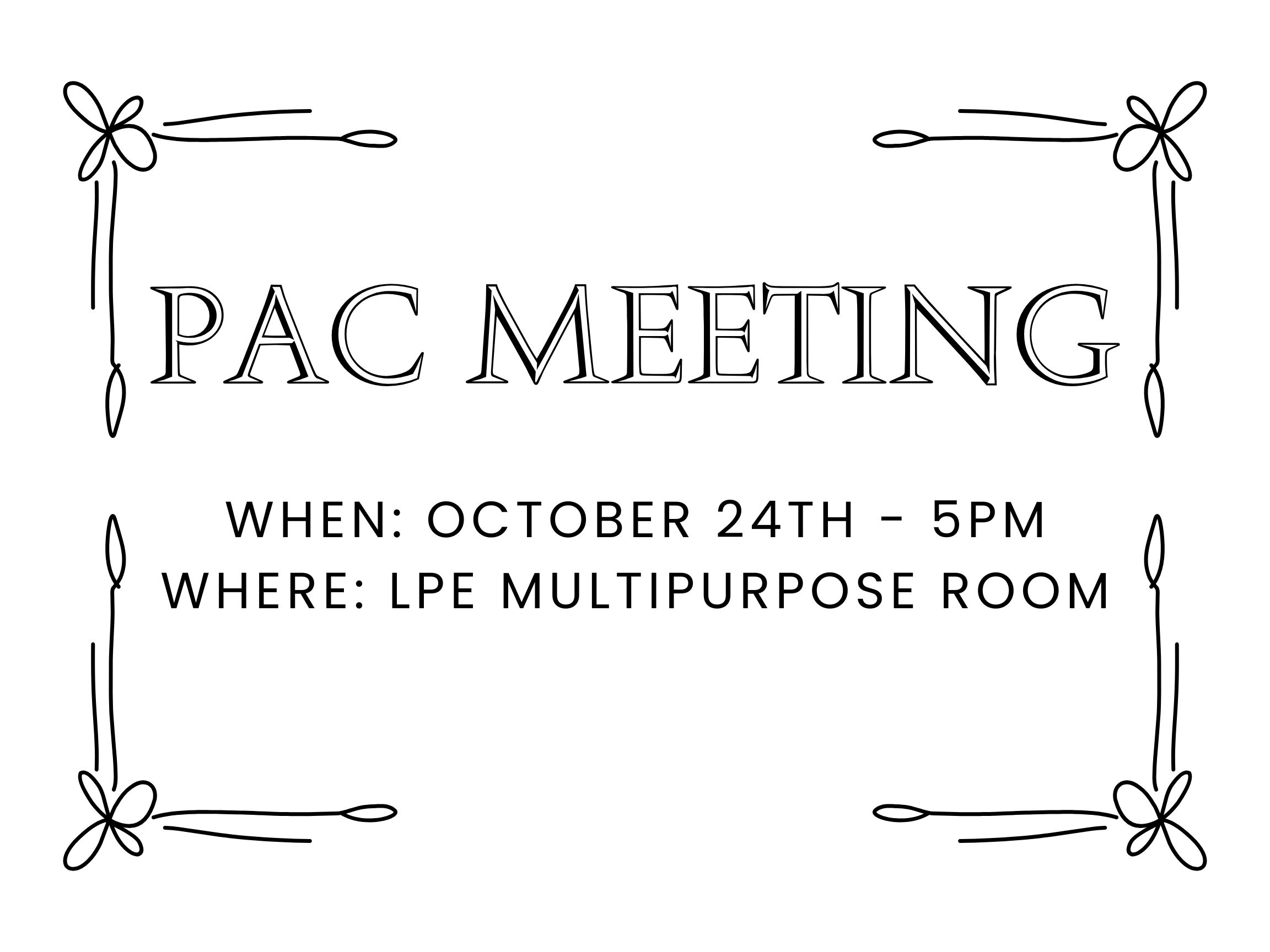PAC Meeting