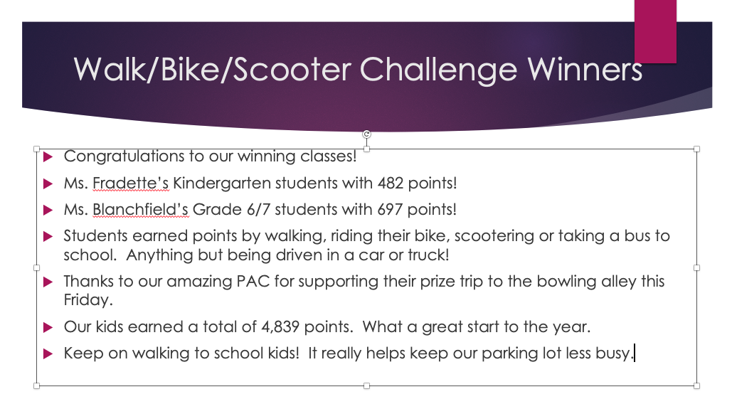 Walk/Bike/Scooter Challenge