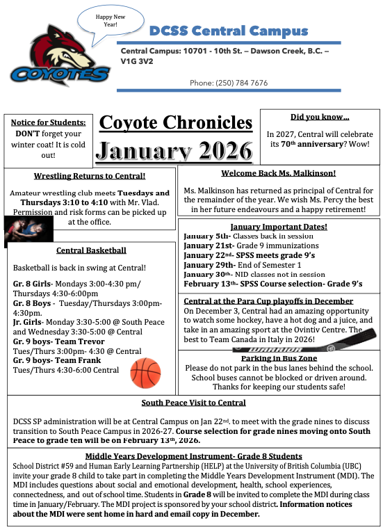 January 2026 Newsletter