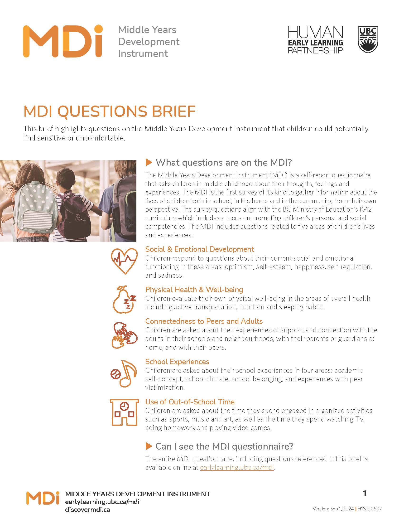 MDI Survey Information