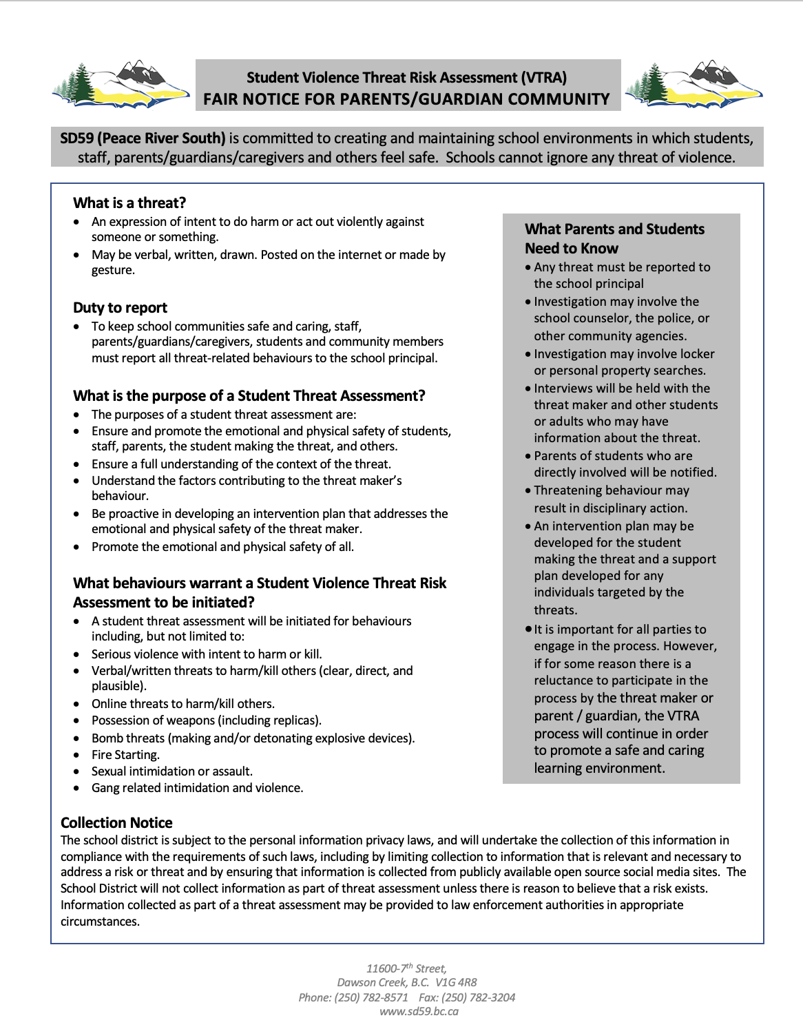 Fair Notice for VTRA