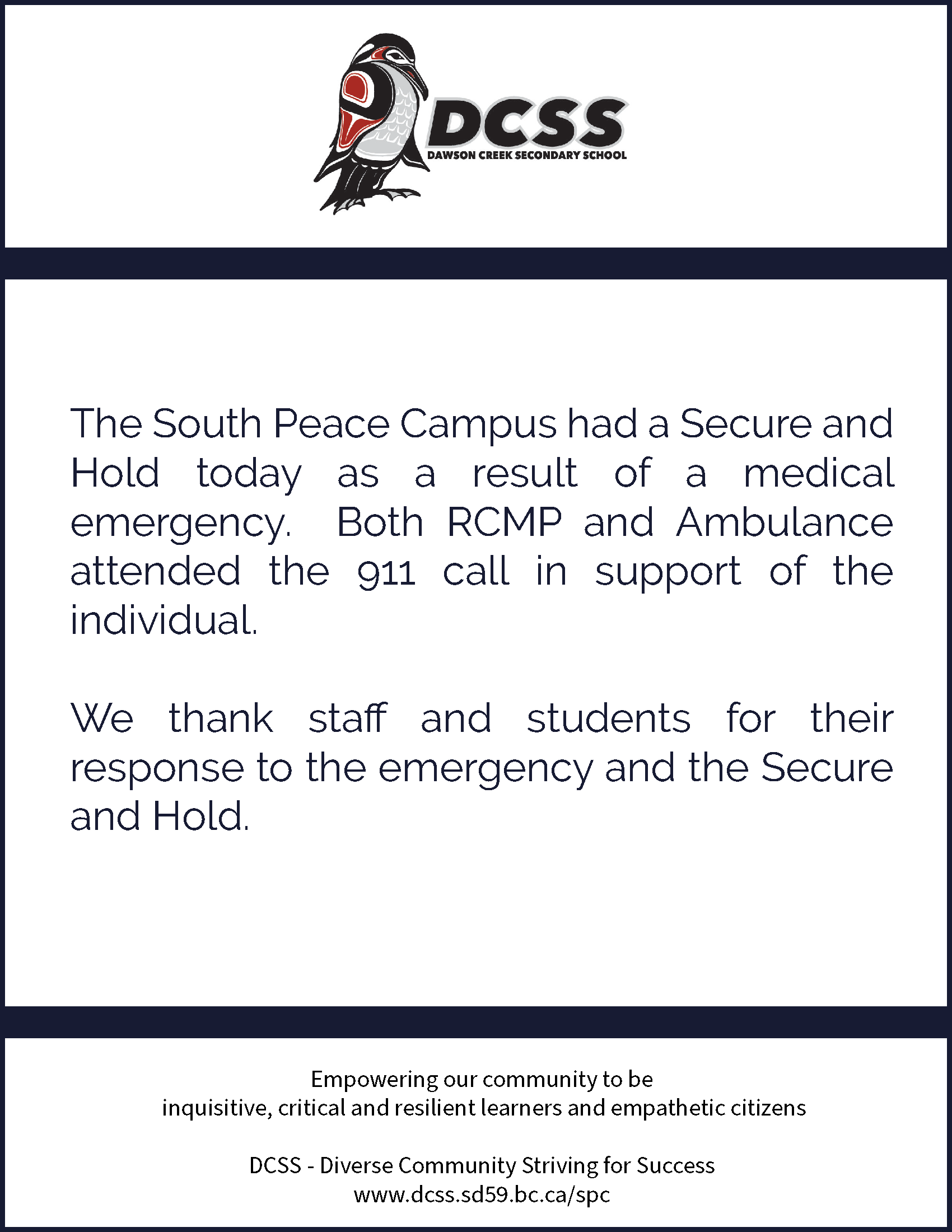 Community Update: Secure & Hold April 21