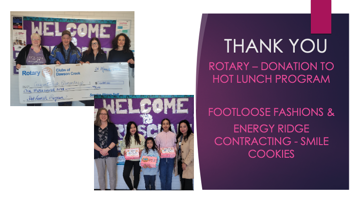 Thank you donation and cookies