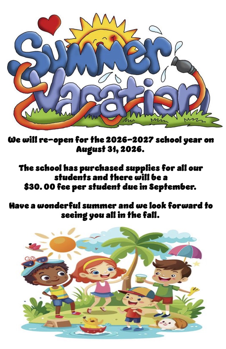 Have a wonderful summer vacation!