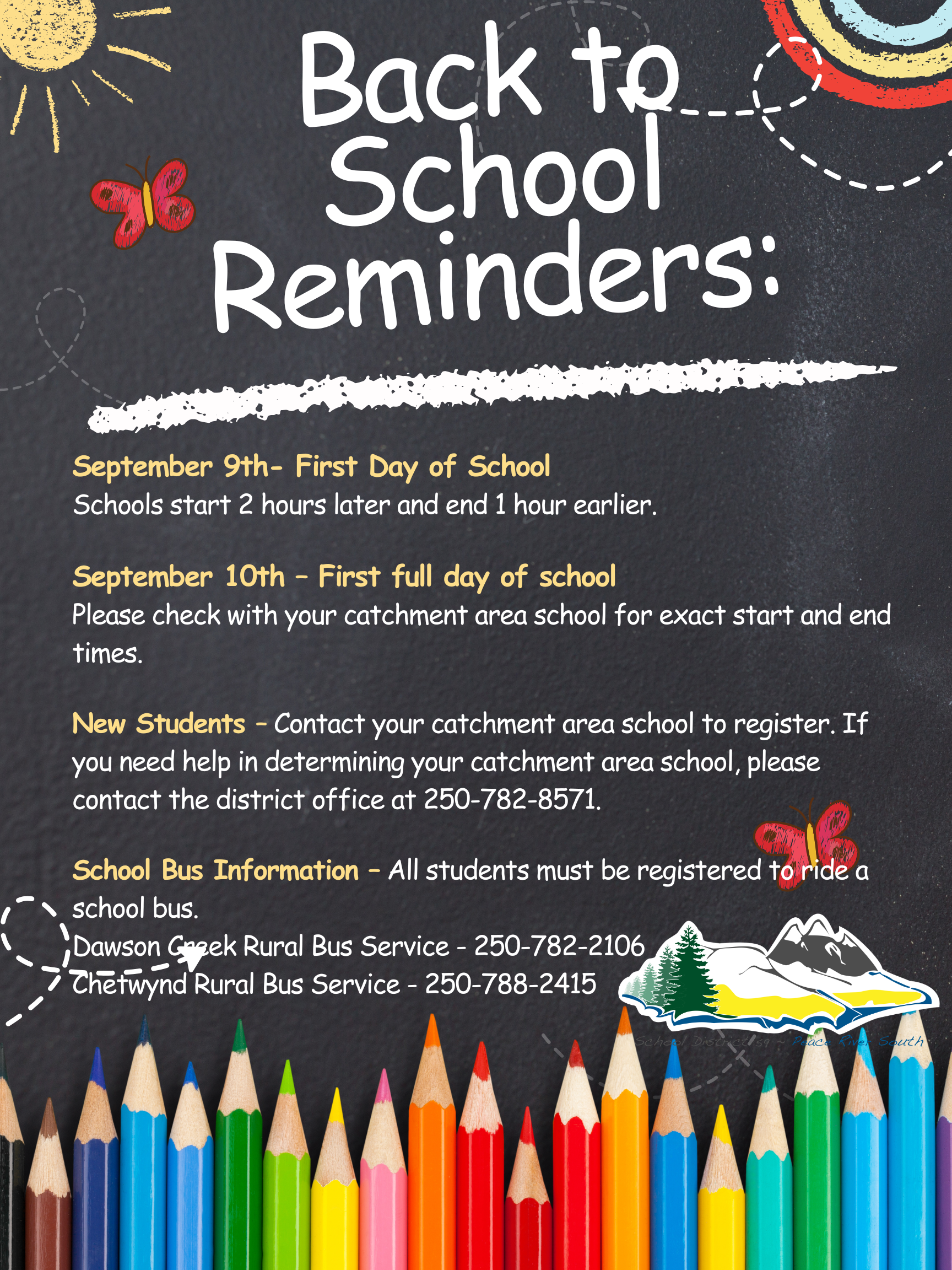 Back to School Reminders