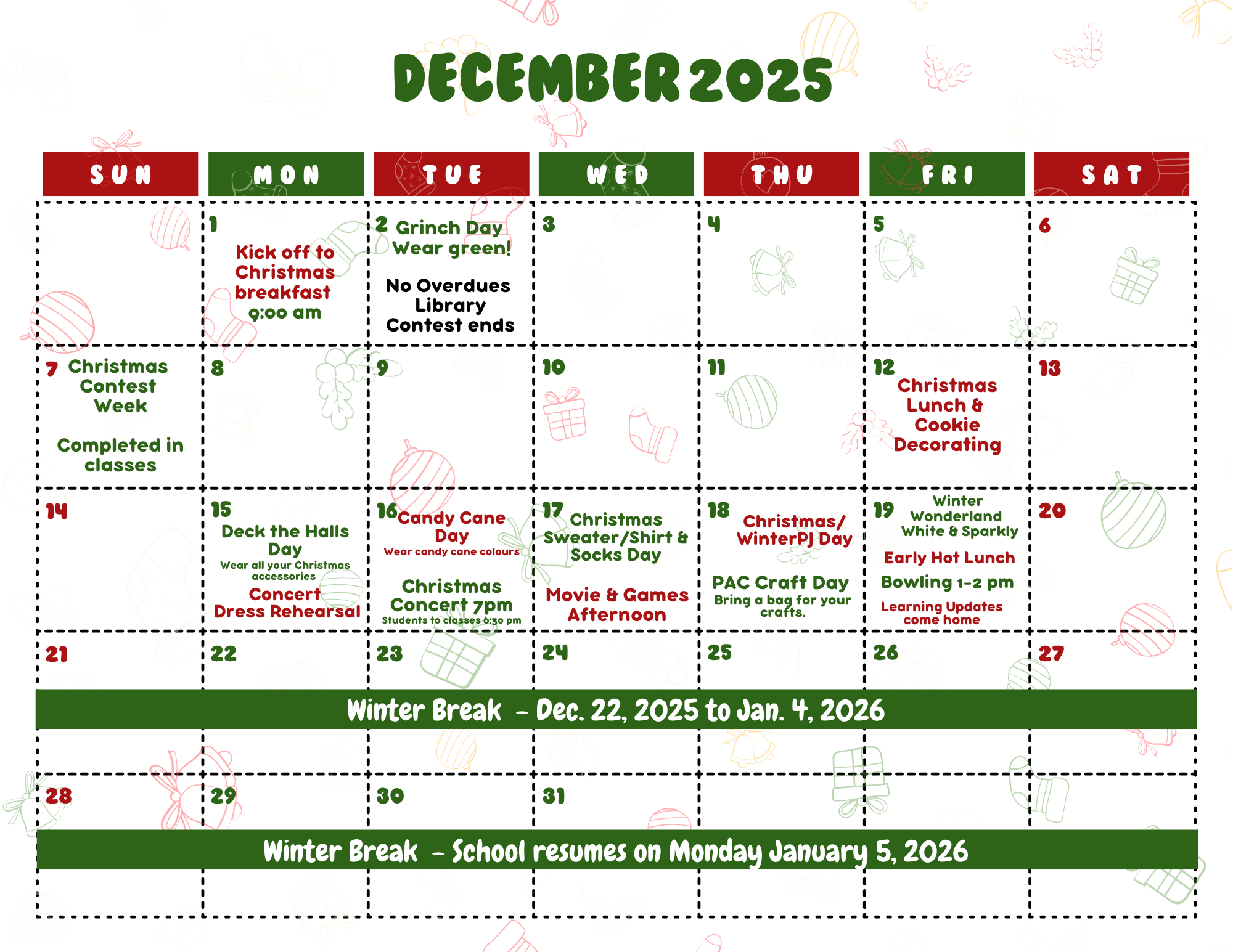 December Events 2025