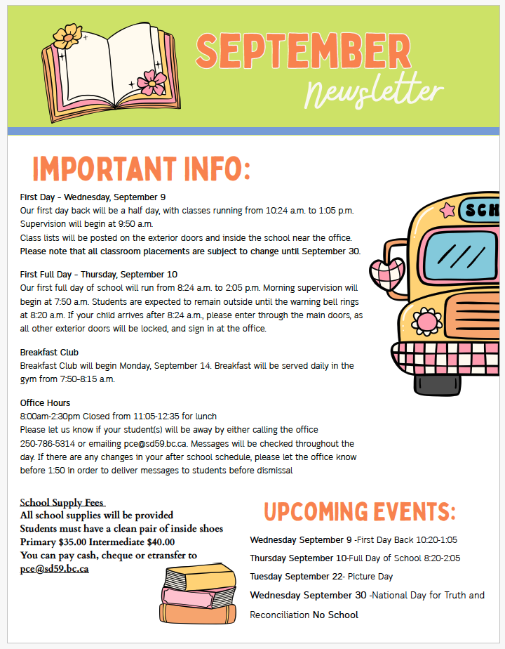 Back to School Newsletter